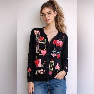 Vintage Jack B. Quick Embellished Cardigan